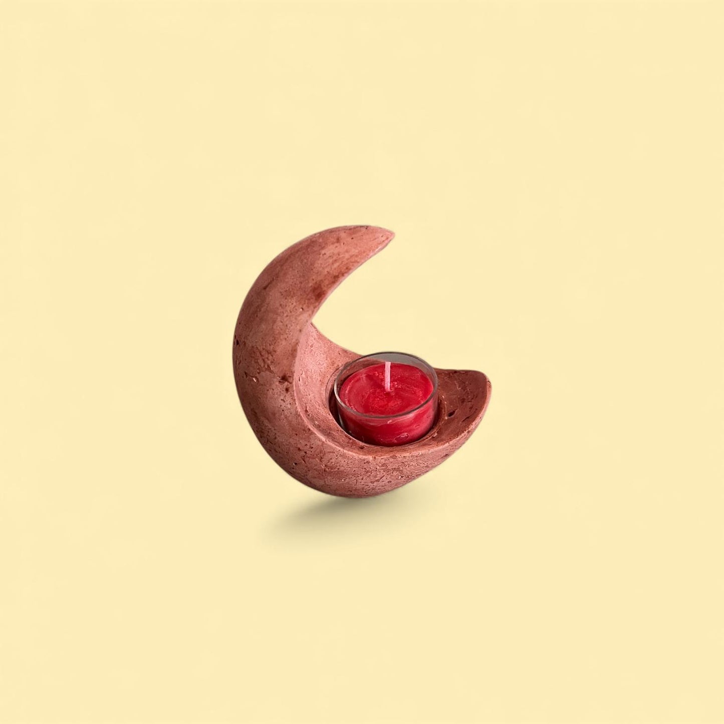 Porta candele luna con candela profumata