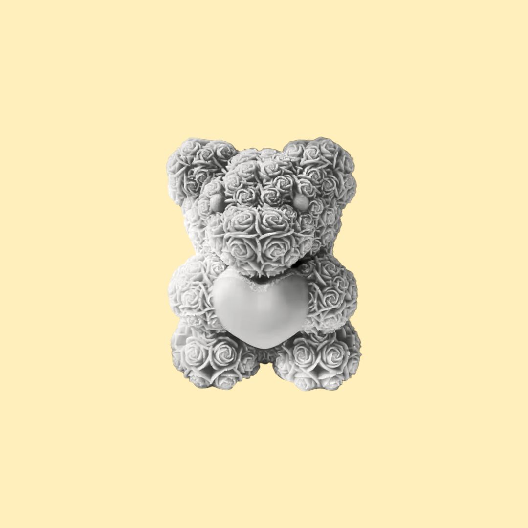 Impronte - FLOWER BEAR MAXI - oggettistica in gesso