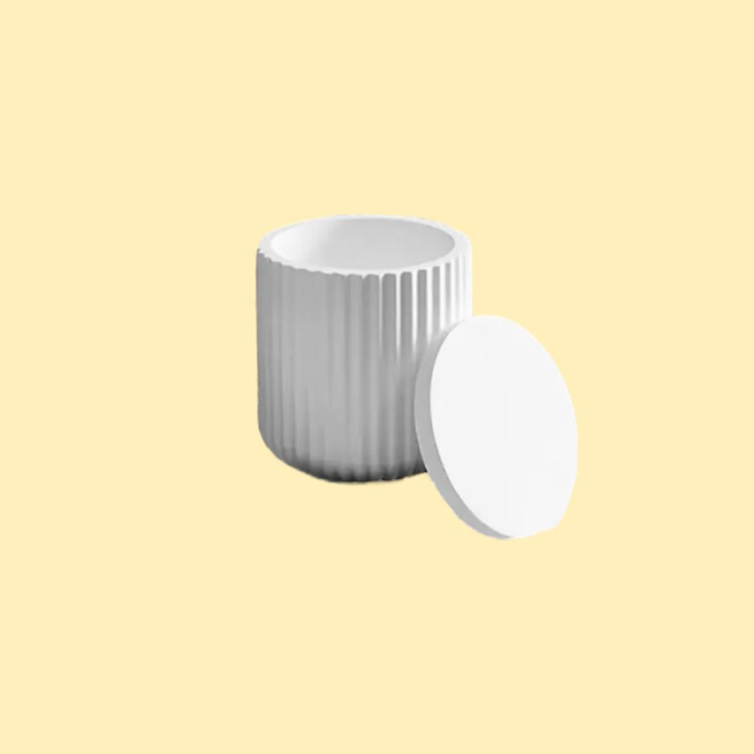 Rilievi - NIMBUS SCANALATO - Vaso/Portacandele con tappo