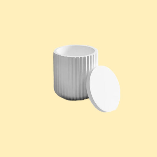 Rilievi - NIMBUS SCANALATO - Vaso/Portacandele con tappo